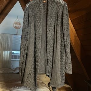 Cardigan charcoal plus size 2x